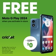 Cricket Wireless Moto G Play 2024, 64GB,