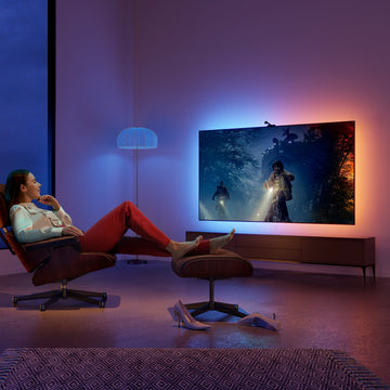 Govee Stranger Things Indoor RGBIC LED TV Backlight with Camera for 55-65 inch TVs and PCs, Corded Electric, App Controlled