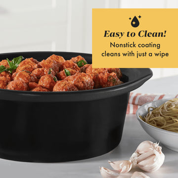 Crock-Pot Manual 7-Quart Slow Cooker, Black