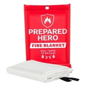 Prepared Hero Emergency Fire Blanket - 1 Pack - Fiberglass Fire Blanket for Home & Kitchen, 40 x40
