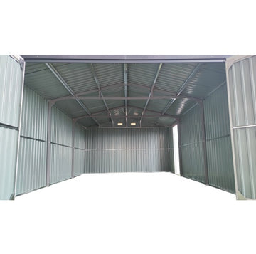 Spacious Outdoor Storage Shed This 13 20FT Outdoor Storage Shed Offers A Generous 250 Square Feet Of Floor Space, Perfect For Storing Trucks, Cars, Large Tools, And Lawn Equipment. With Double Front