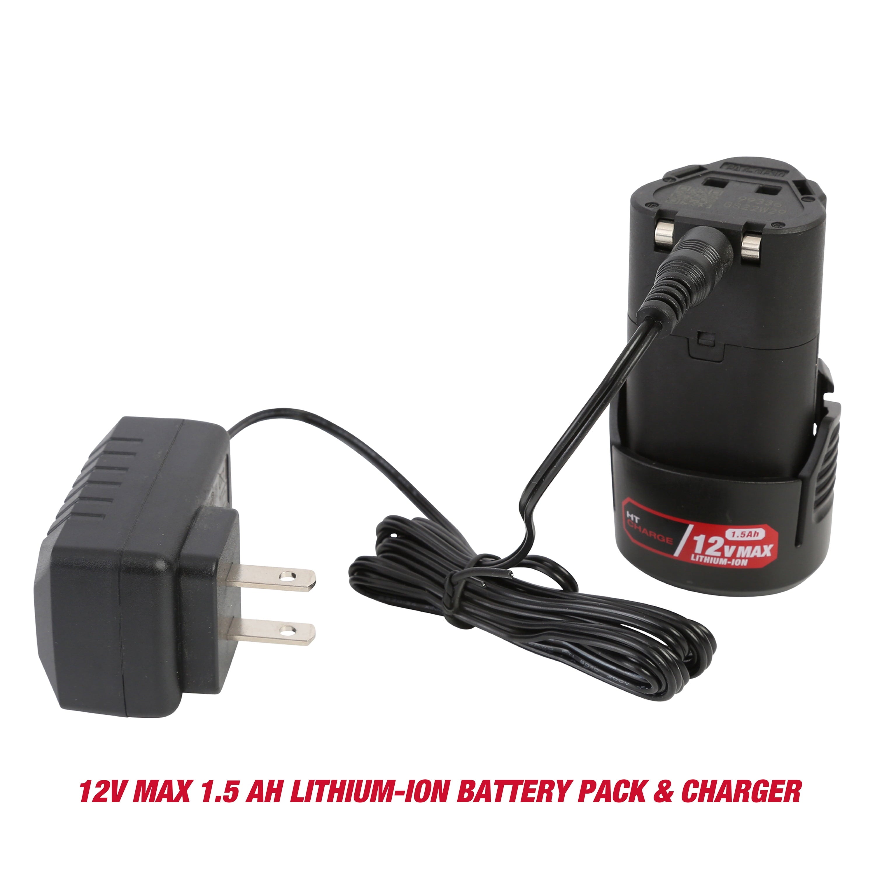 Hyper Tough 12V Max* Lithium-Ion Cordless 3/8-inch Ratchet with 1.5Ah Battery and Charger, 98804, New