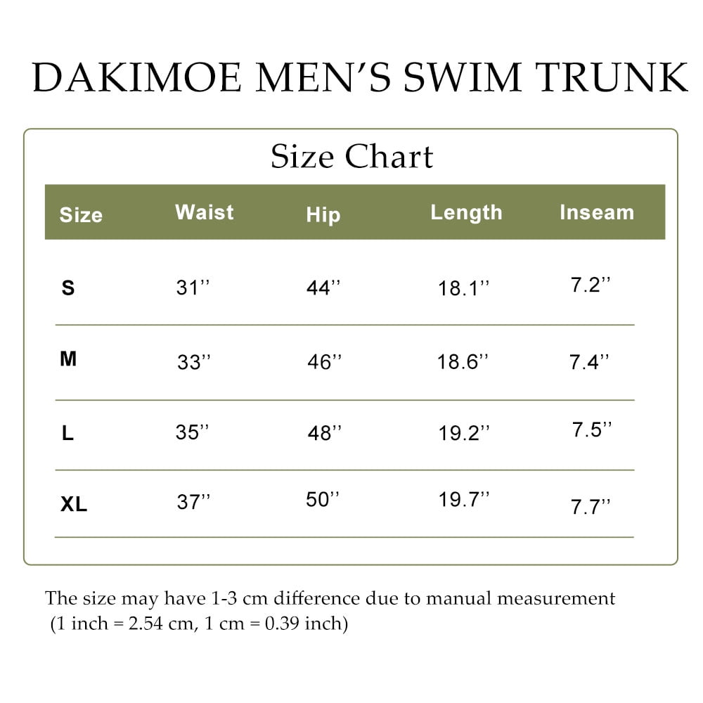 DAKIMOE Mens Swim Trunks with Compression Liner Quick Dry Sports Beach Shorts for Men Swimming Board Shorts Bathing Suits with Pockets Swimwear Surfing S to XL
