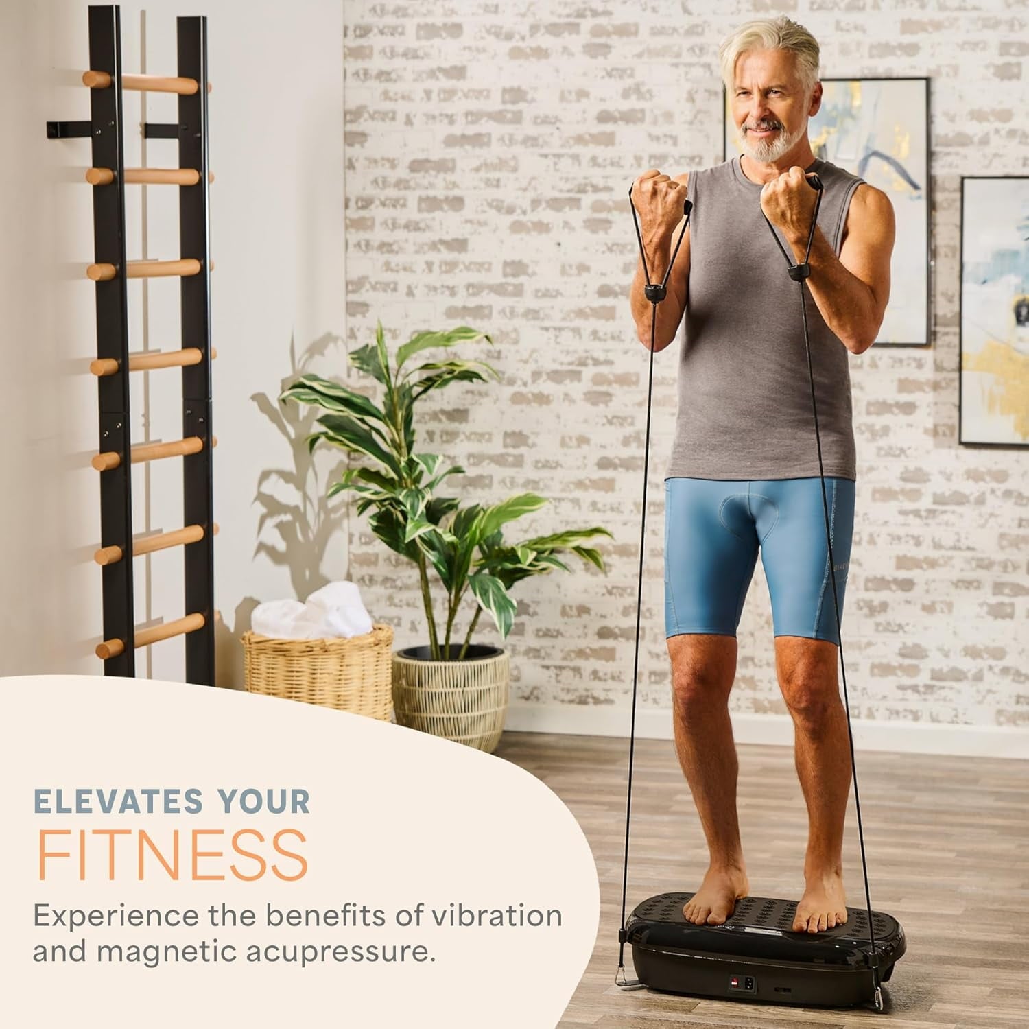 Lifepro HexaPlate Lite Vibration Plate, 300W Full Body Workout with Remote and 10 Programs - Black