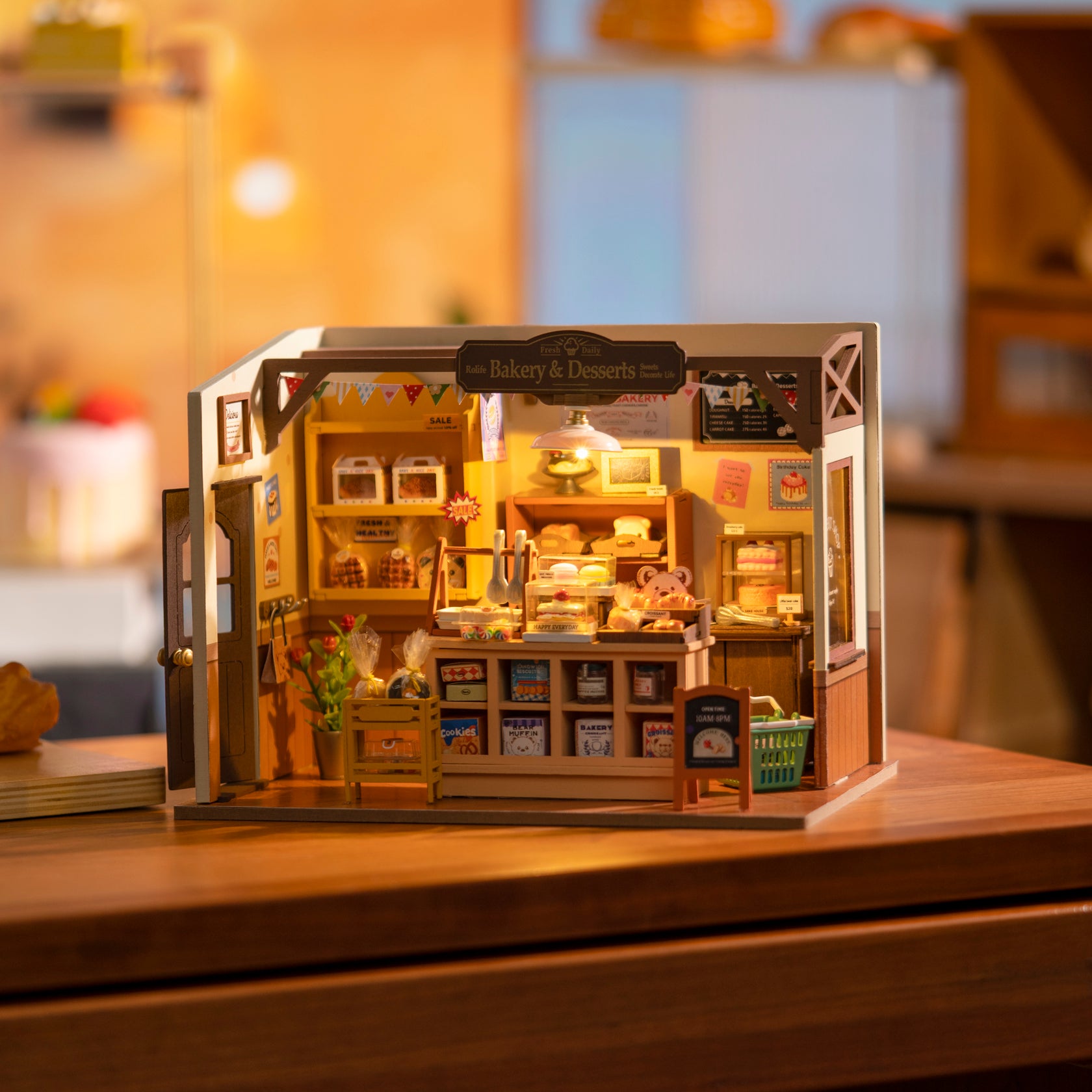 Rolife Becka s Baking House DIY Miniature House For Kids 3D Wooden Toys DG161