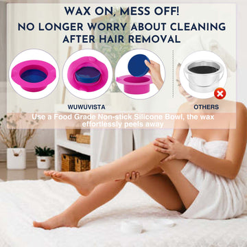 Waxing Kit WUWUVISTA 23 Items Hair Removal Wax Kit With Wax Warmer Waxing Beads For Face, Brazilian, Full Body, Bikini, Sensitiive Skin Skin Suitable For Plugs Of American, European Specification