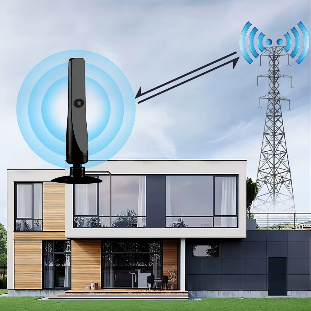 TV Digital Antenna with Signal Booster HD Antenna Support 4K 1080P Portable Antenna 50 Miles Range Plug Play for Outdoor Indoor