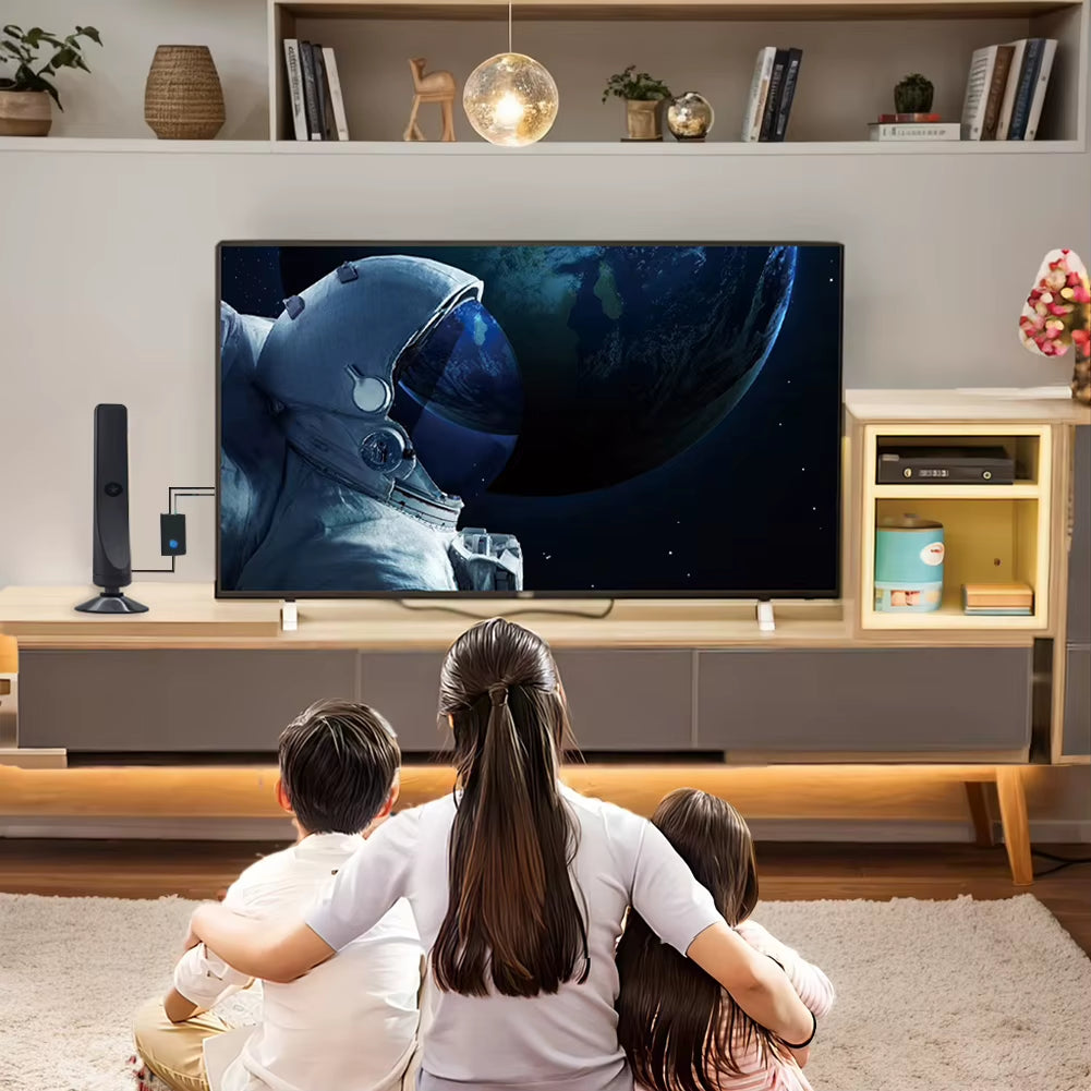 TV Digital Antenna with Signal Booster HD Antenna Support 4K 1080P Portable Antenna 50 Miles Range Plug Play for Outdoor Indoor